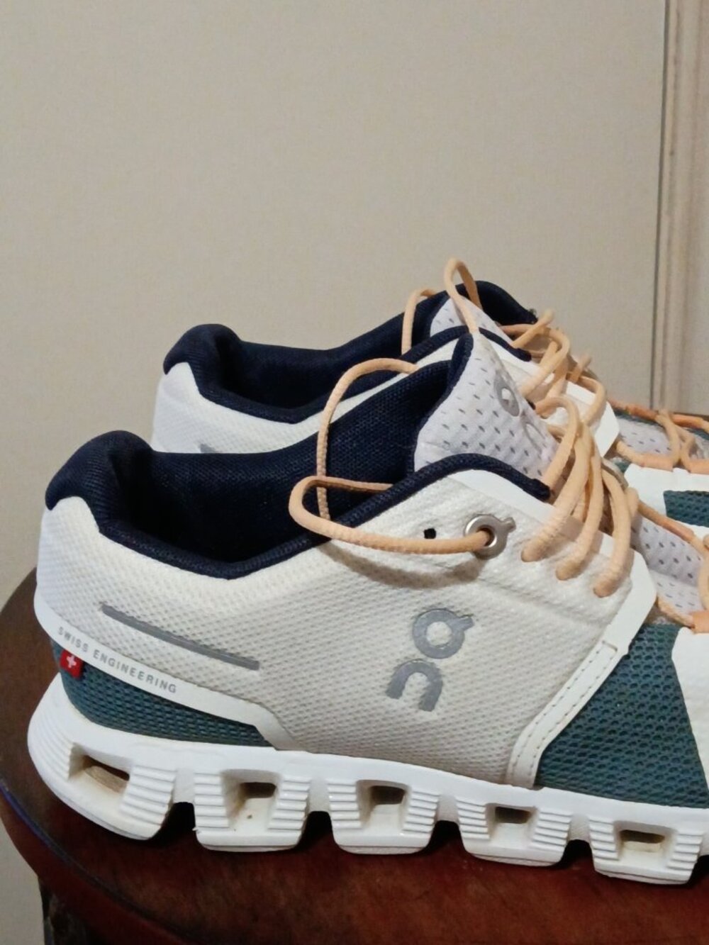 On Running Cloud 5 Push 69.98856 Womens W6 Athletic Shoes White Cobble Sneakers - Picture 10 of 14